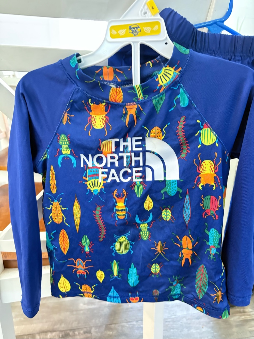 The North Face Kids Royal Blue Bug-Print Rashguard Swim Set - Picture 2 of 4